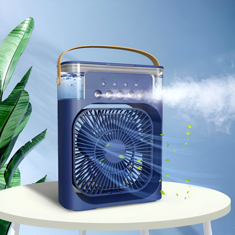 4-In-1 Multi-Function Air  Cooling  USB Fan With 7-Color Night Light...